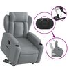 vidaXL Stand up Recliner Chair Light Grey Fabric