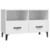 vidaXL TV Cabinet High Gloss White 80x36x50 cm Engineered Wood
