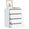 vidaXL Corner Chest of Drawers White 60x41x76 cm Engineered Wood