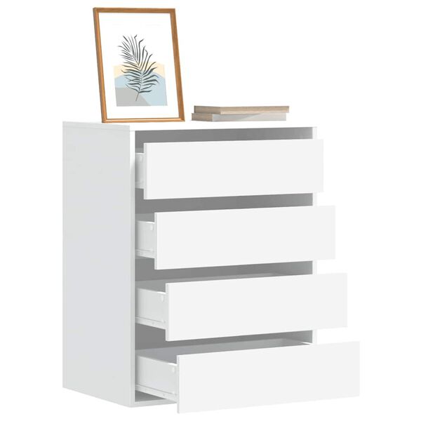 vidaXL Corner Chest of Drawers White 60x41x76 cm Engineered Wood