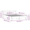 vidaXL Bed Frame without Mattress White 150x200 cm King Size