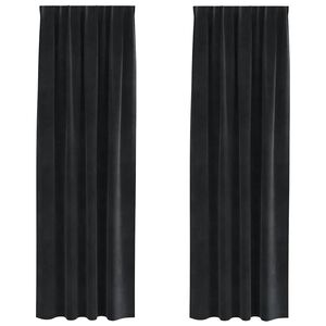 vidaXL Blackout Curtains 2 pcs Black 140 x 225 cm Velvet