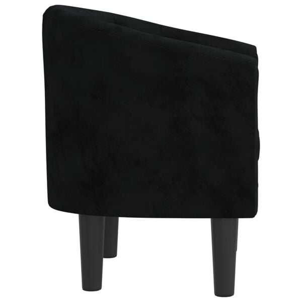 vidaXL Tub Chair Black Velvet