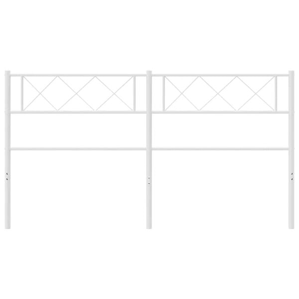 vidaXL Metal Replace Headboard White 150 cm