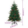 vidaXL Artificial Hinged Christmas Tree with Cones and Berries 120 cm
