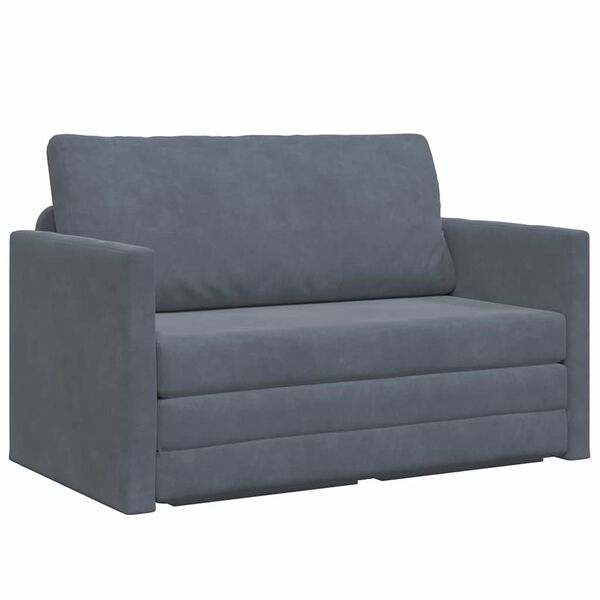 vidaXL Sofa Bed 110cm Dark Grey Velvet