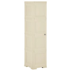 vidaXL Plastic Cabinet 40x43x164 cm Wood Design Angora White