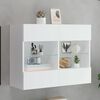 vidaXL TV Wall Cabinet with LED Lights White 78,5x30x60,5 cm