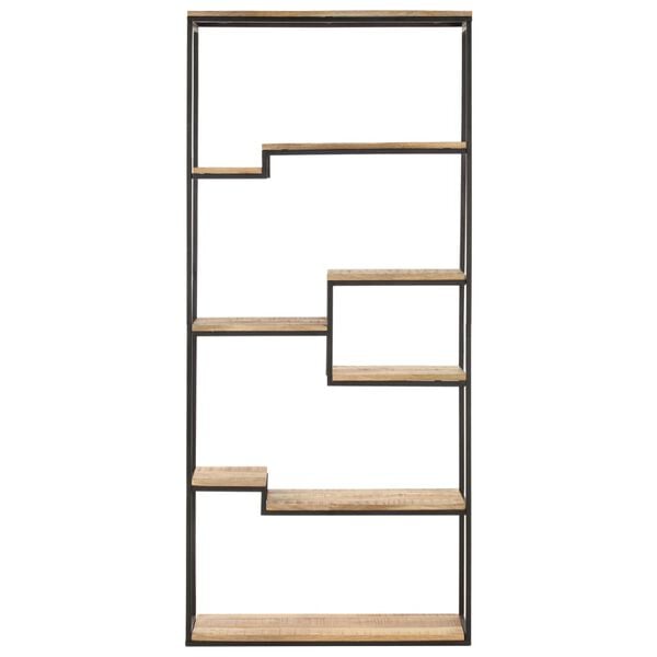 vidaXL Bookcase 80x30x180 cm Rough Mango Wood