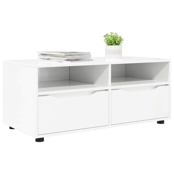 vidaXL TV Cabinet High Gloss White 100 x 48 x 43 cm Engineered Wood