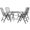 vidaXL 5 Piece Garden Dining Set Expanded Metal Mesh Anthracite