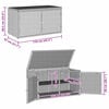 vidaXL Garden Storage Cabinet Grey 110x55x60.5 cm Poly Rattan