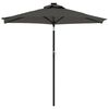 vidaXL Garden Parasol with LEDs and Steel Pole Anthracite 225x225x212cm