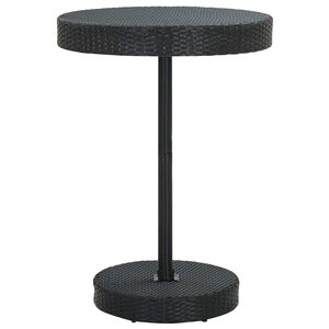 vidaXL Garden Table Black 75,5x106 cm Poly Rattan