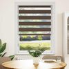 vidaXL Zebra blind 80.9x175 cm Fabric Width 76.7 cm coffee