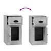 vidaXL Side Cabinet with Drawer Concrete Grey 40x50x75 cm Engineered Wood