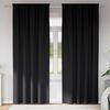 vidaXL Blackout Curtains with Rings 2 pcs Black 245 x 140 cm Polyester