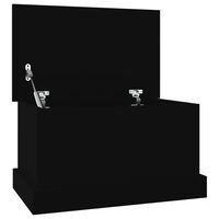 vidaXL Storage Box Black 50x30x28 cm Engineered Wood