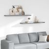 vidaXL Floating Wall Shelves 2 pcs Grey 120x23.5x3.8 cm MDF