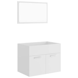 vidaXL Bathroom Furniture Set | White | Engineered wood | 60 cm