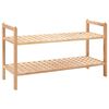 vidaXL Shoe Rack | Natural wood | Solid walnut wood | Compact | Shoe Rack
