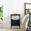 vidaXL Bedside Cabinet Black Oak 34 x 36 x 50 cm Engineered Wood