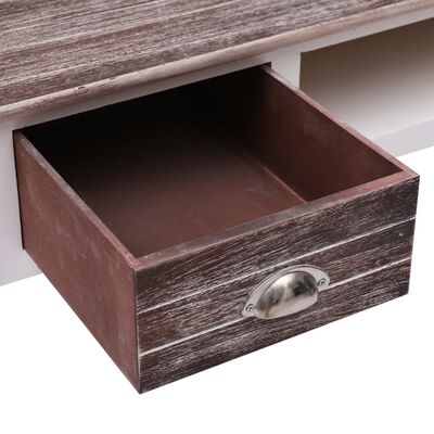 vidaXL Writing Desk Brown 110x45x76 cm Wood