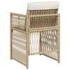 vidaXL Garden Chairs with Cushions 4 pcs Beige Poly Rattan
