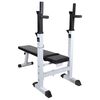 vidaXL Workout Bench with Weight Rack, Barbell and Dumbbell Set 90 kg