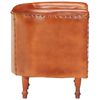 vidaXL Tub Chair Brown Real Leather
