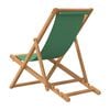 vidaXL Folding Beach Chair Solid Teak Wood Green