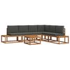 vidaXL 7 pcs Outdoor Sofa Set Solid Acacia Wood and Polyester
