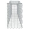 vidaXL Arched Gabion Basket 400x50x80/100 cm Galvanised Iron