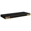 vidaXL Floating Wall Shelves 4 pcs High Gloss Black 60x23.5x3.8 cm MDF