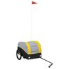vidaXL Bike Trailer Black and Yellow 30 kg Iron