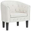 vidaXL Tub Chair White Faux Leather
