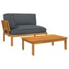 vidaXL Sofa Set 2 pcs Anthracite Solid Acacia Wood