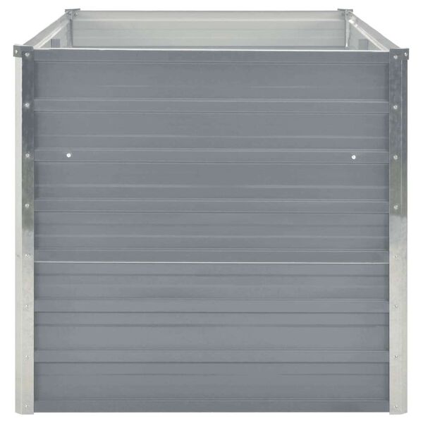 vidaXL Raised Garden Bed 160x80x77 cm Galvanised Steel Grey