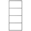 vidaXL Sliding Door Aluminium and ESG Glass 90x205 cm Black