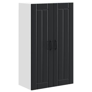 vidaXL Wall Cabinet LUCCA Black 60 x 31 x 100 cm Engineered Wood