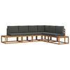 vidaXL 6 pcs Outdoor Sofa Set Solid Acacia Wood and Polyester