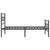 vidaXL Metal Bed Frame without Mattress with Footboard Black 107x203cm