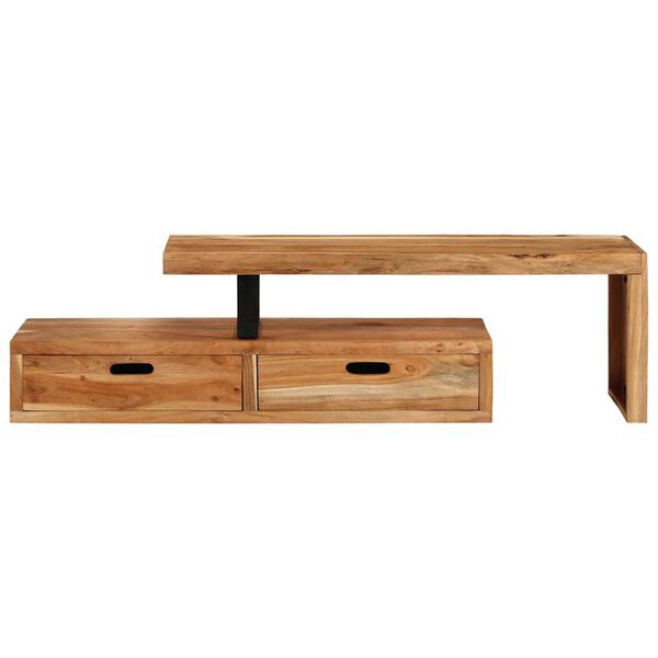 vidaXL TV Stand (118-200)x30x40 cm Solid Wood Acacia