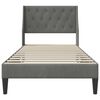 vidaXL Bed Frame with Headboard Dark Grey 90 x 190 cm Velvet