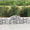 vidaXL Arched Gabion Baskets 2 pcs 200x50x60/80 cm Galvanised Iron