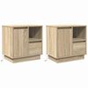 vidaXL Bedside Cabinet with Drawer 2 pcs Sonoma Oak 50 x 34.5 x 50 cm