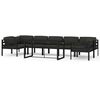 vidaXL 8 Piece Garden Lounge Set with Cushions Aluminium Anthracite