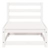 vidaXL 3 Piece Garden Lounge Set White Solid Pinewood