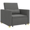 vidaXL Pull out Sofa Bed Single Dark grey 90 x 165 x 87 cm Fabric