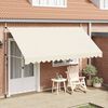 vidaXL Manual Retractable Awning 400 cm Cream
